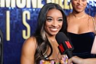 Simone Biles attends the Los Angeles premiere of Netflix's "Simone Biles Rising: Part 2" in Los Angeles, California. (Image Source: Getty)